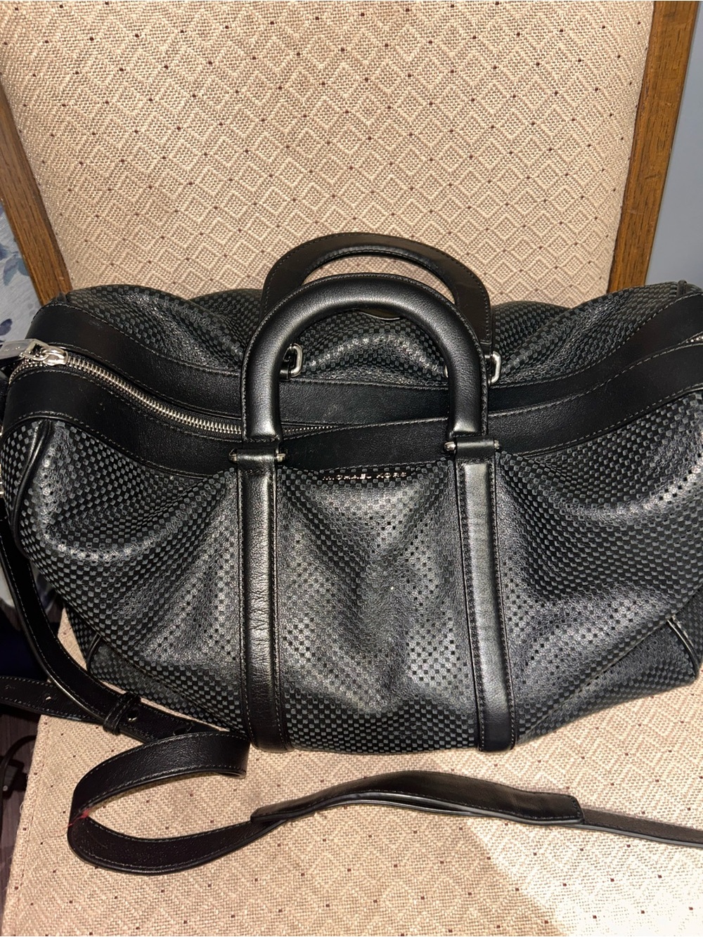Michael Kors Perforated large duffle style purse